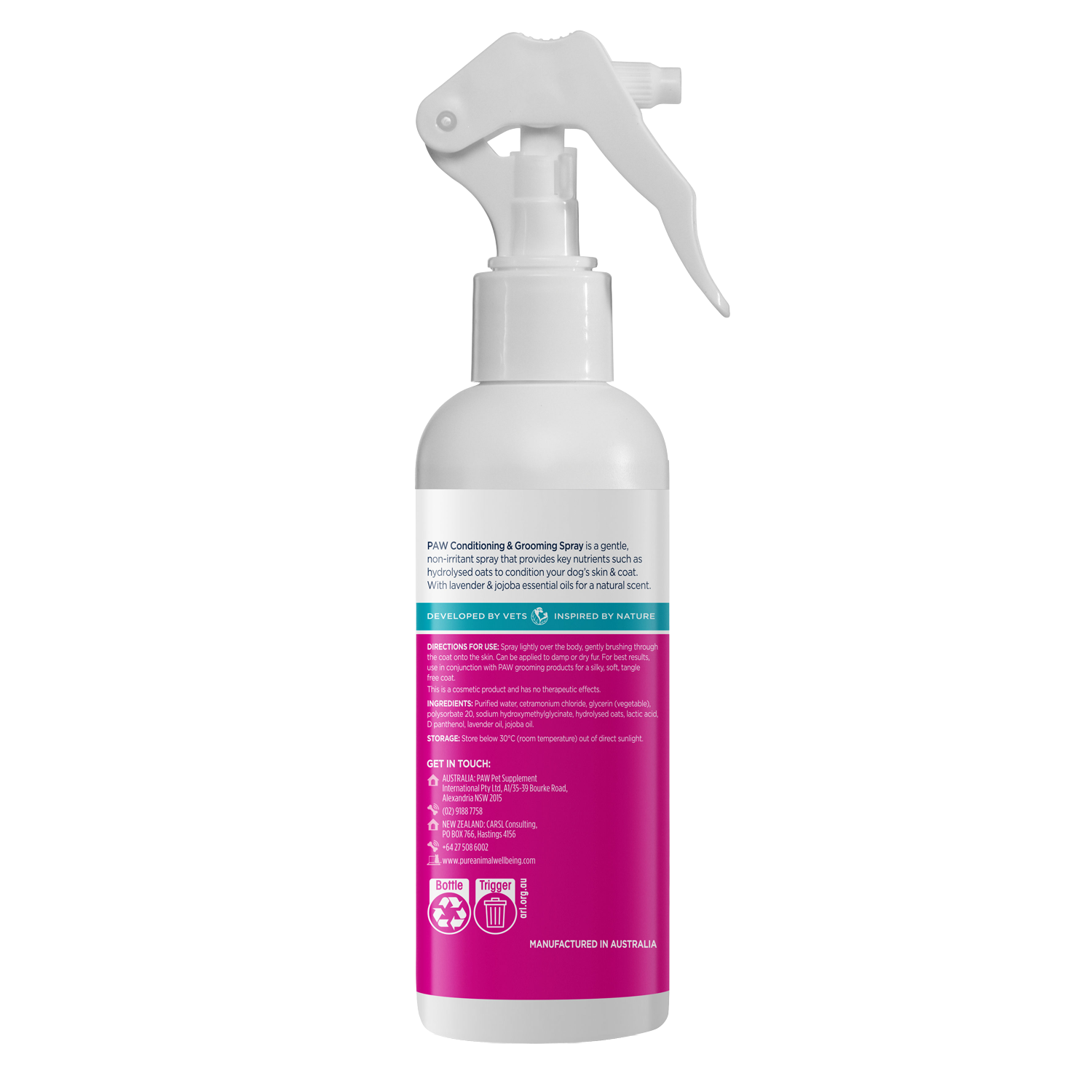 PAW Conditioning and Grooming Spray | Pure Animal Wellbeing (PAW)