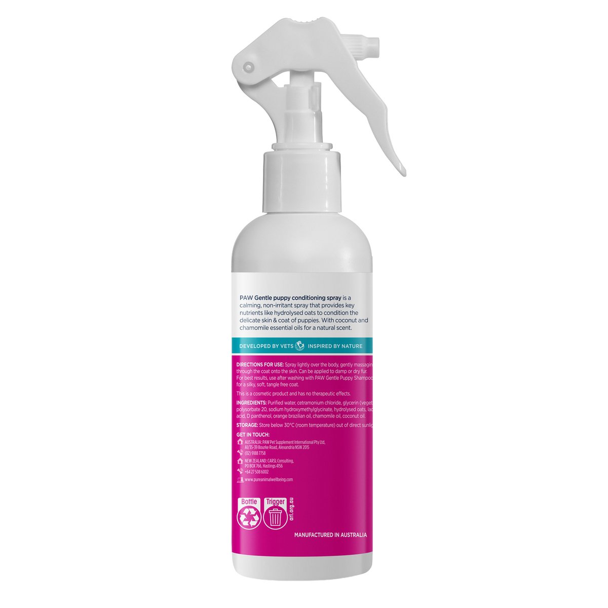 PAW Puppy Conditioning Spray | Pure Animal Wellbeing (PAW)