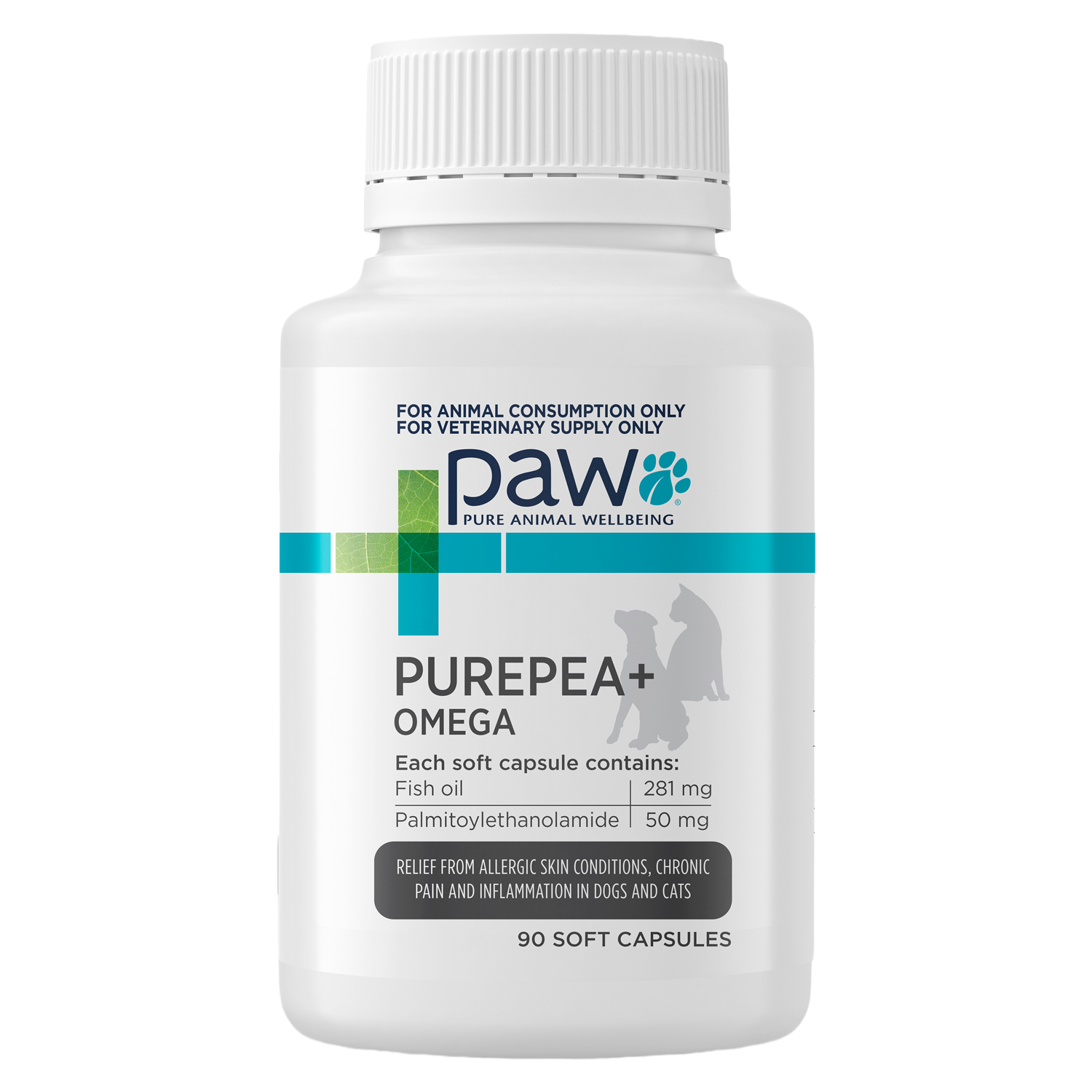 PAW PurePEA+ Omega Front Label | Pure Animal Wellbeing (PAW)