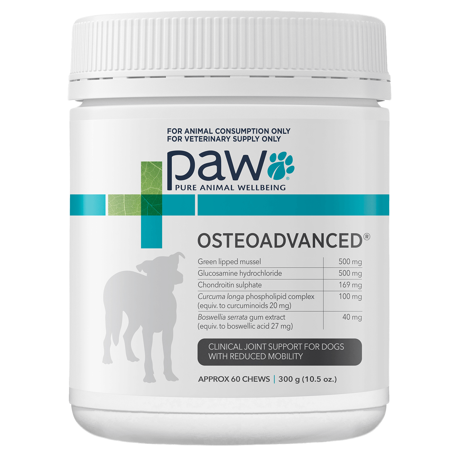 PAW OsteoAdvanced® 60 Chews Front Label